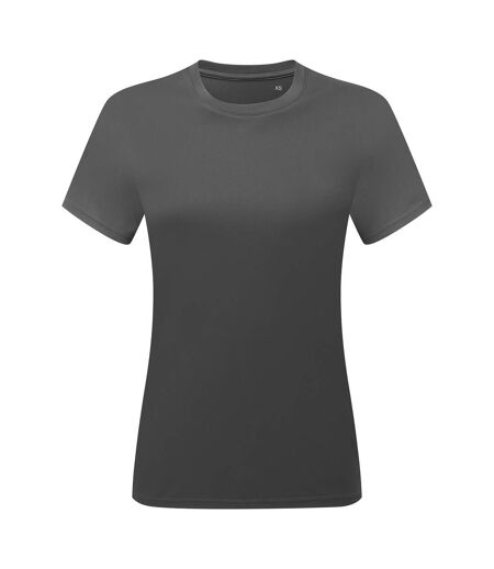 Womens/ladies Ion-charge T-shirt Charcoal TriDri