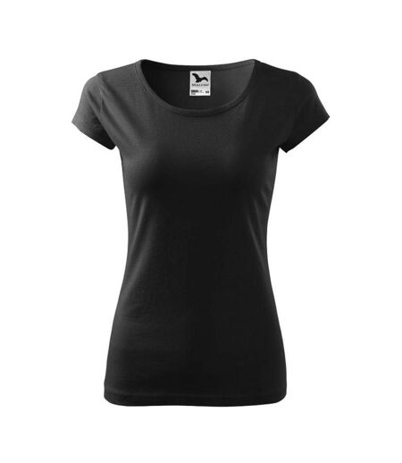 Womens/ladies Pure T-shirt Black Adler