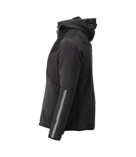 Mens Customised Hooded Fleece Jacket Black Mascot