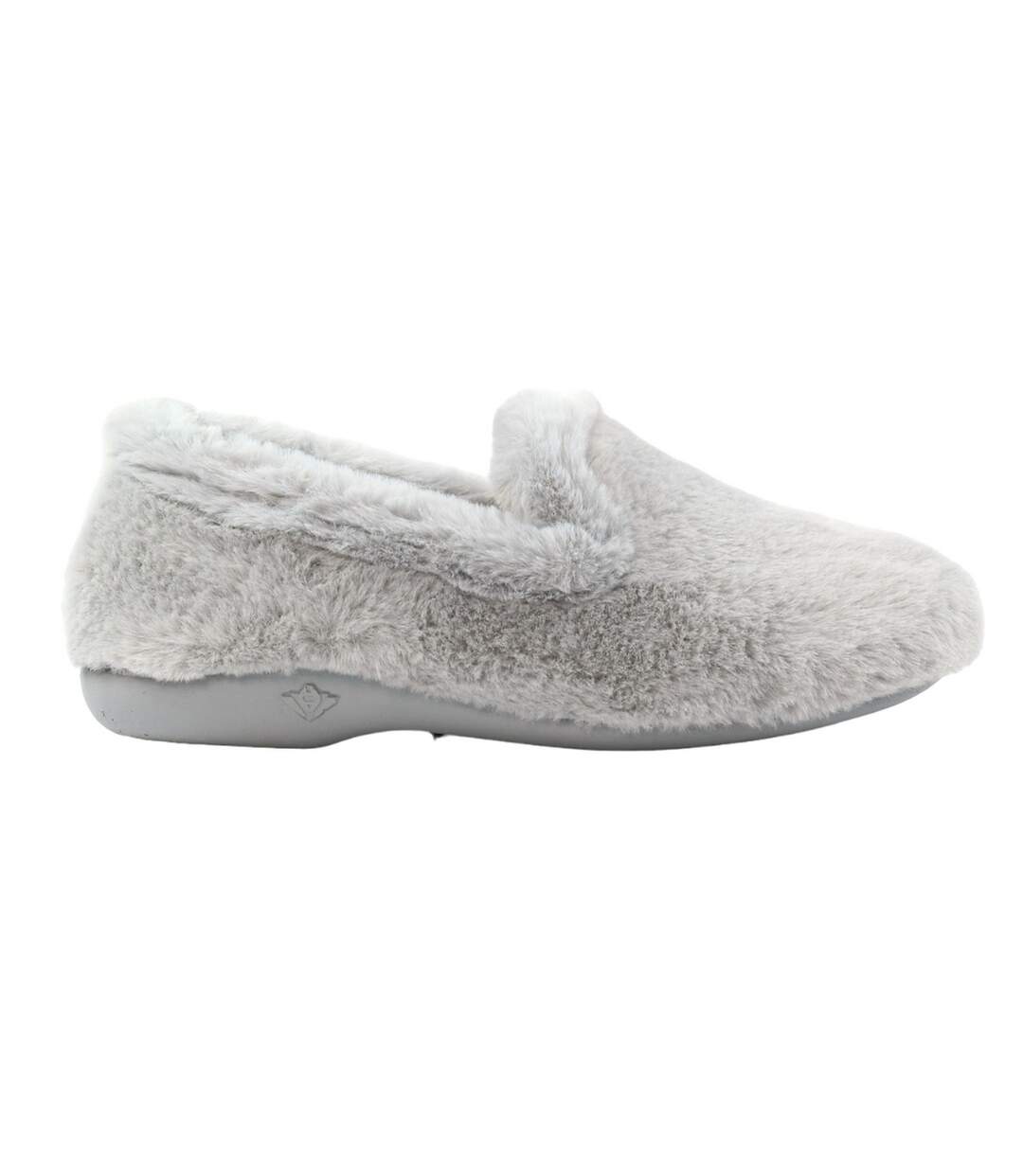 Chaussons frito femme gris Lunar-3