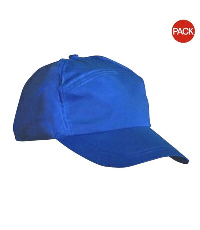 Lot de 2  casquettes unies adulte bleu royal Result