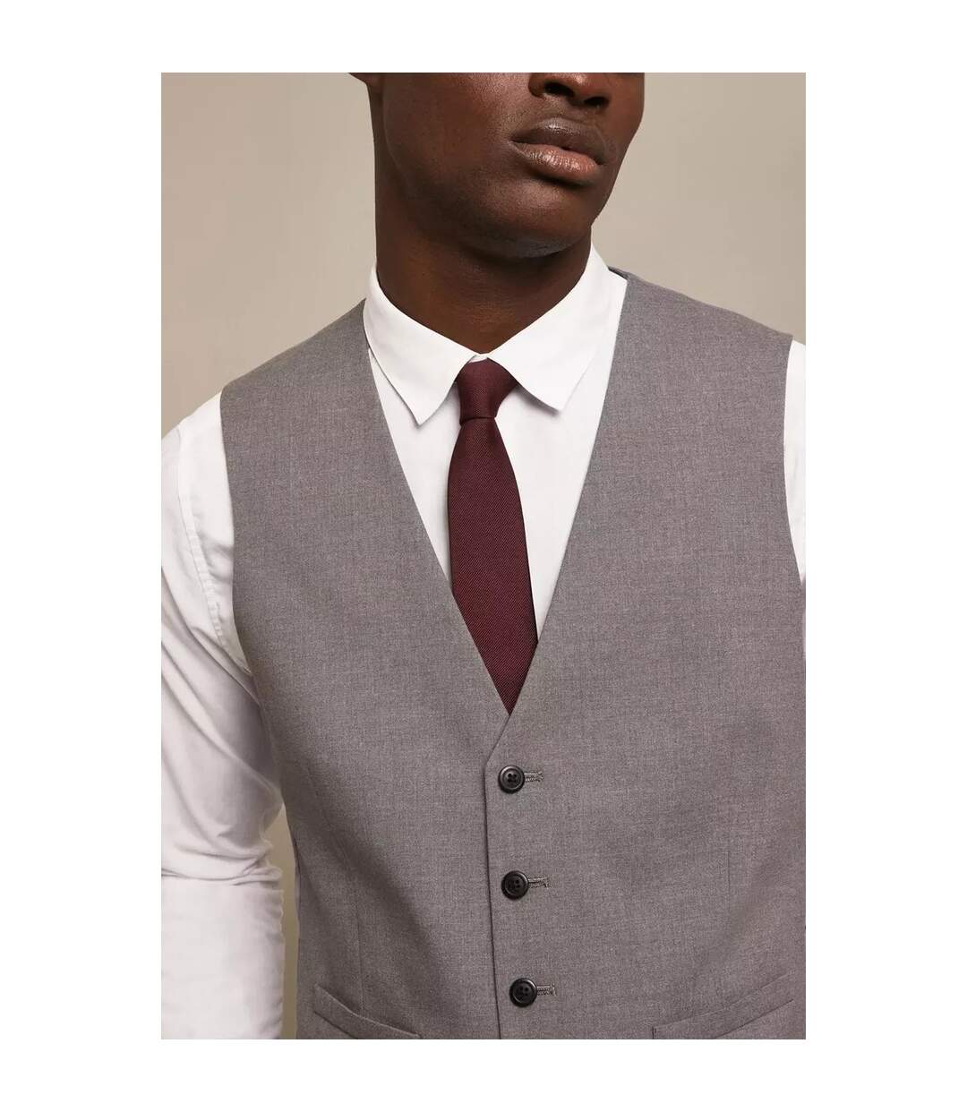 Burton Mens Essential Plus And Tall Tailored Vest (Light Grey)