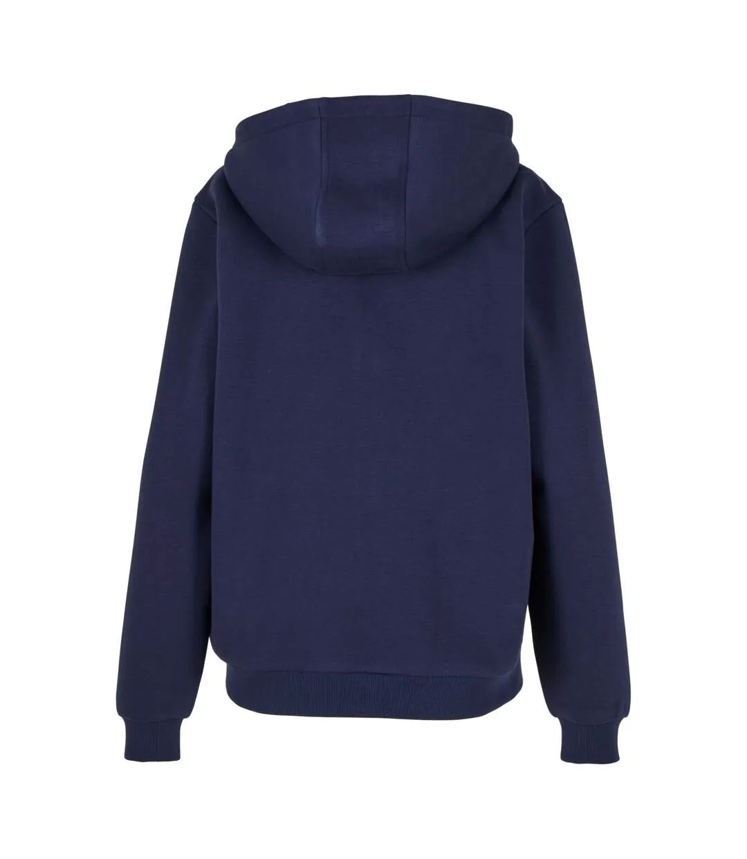 Womens/ladies Fluffy Full Zip Hoodie Navy Build Your Brand-2