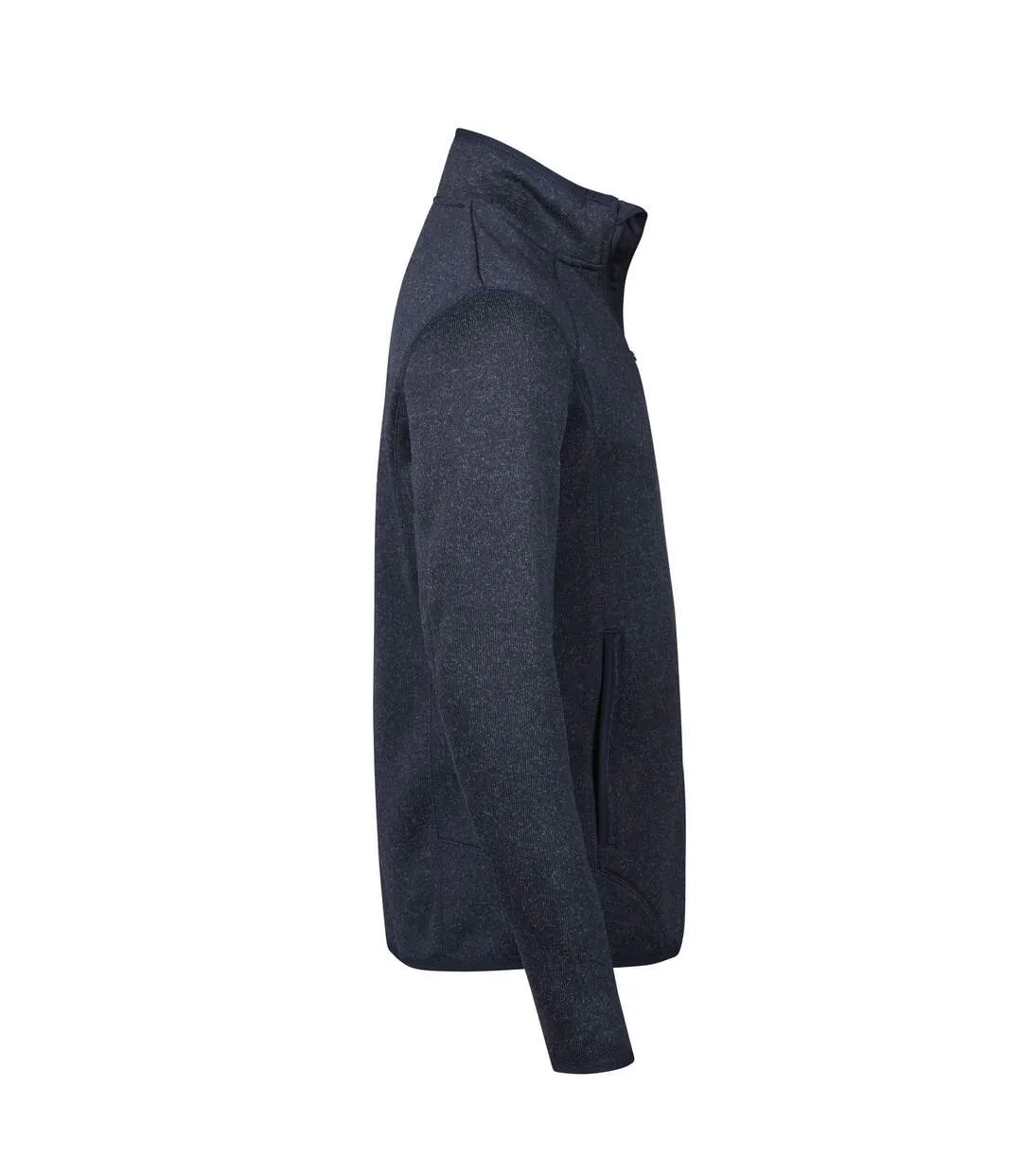 Mens Outdoor Fleece Jacket Navy Melange Tee Jays-4