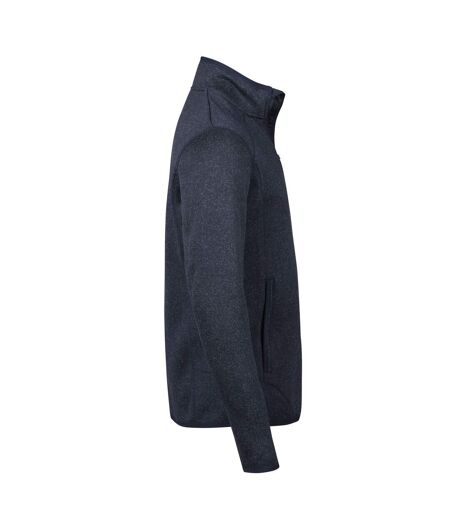 Mens Outdoor Fleece Jacket Navy Melange Tee Jays