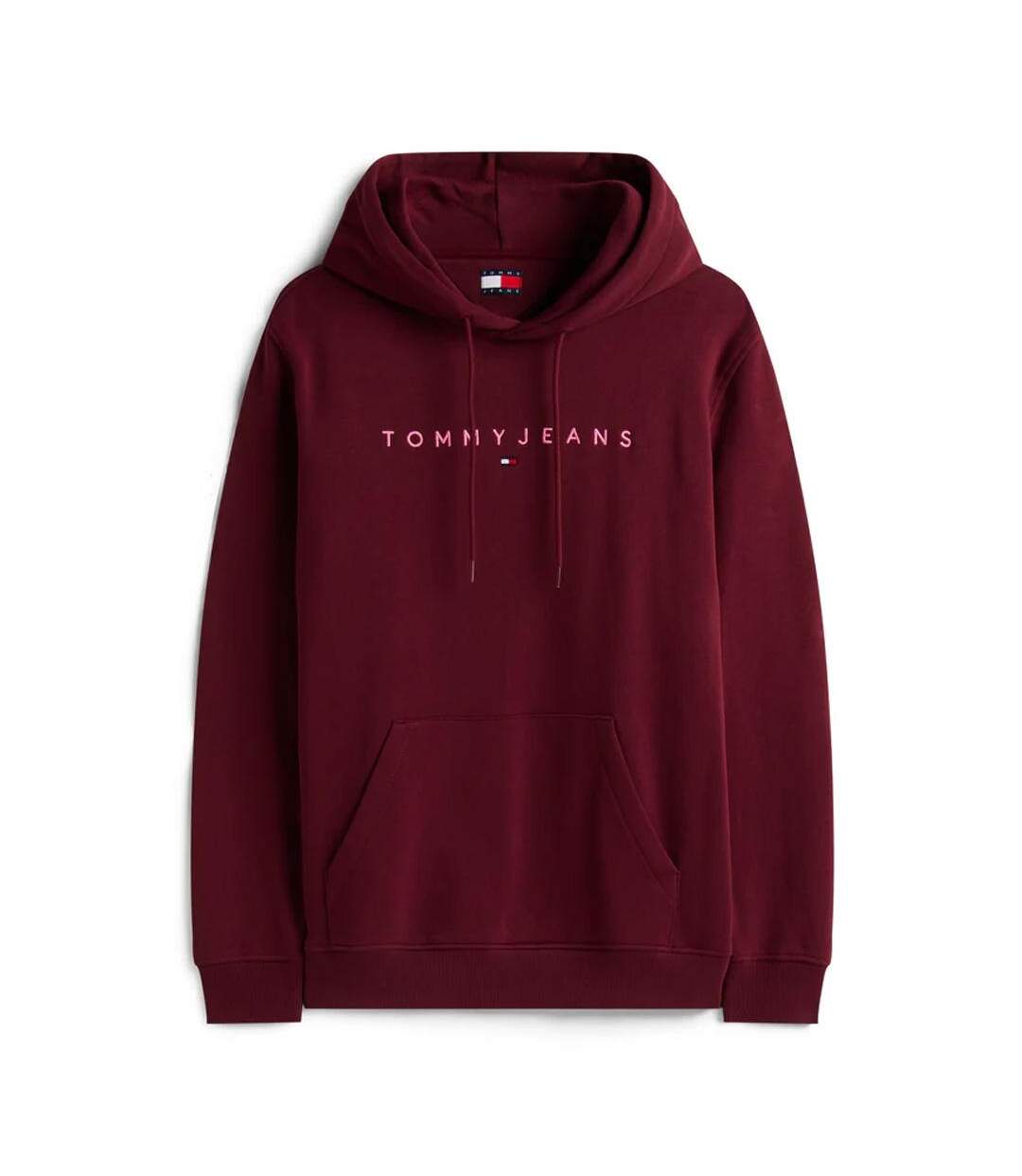 Sweat bordeaux homme tommy hilfiger linear logo-3