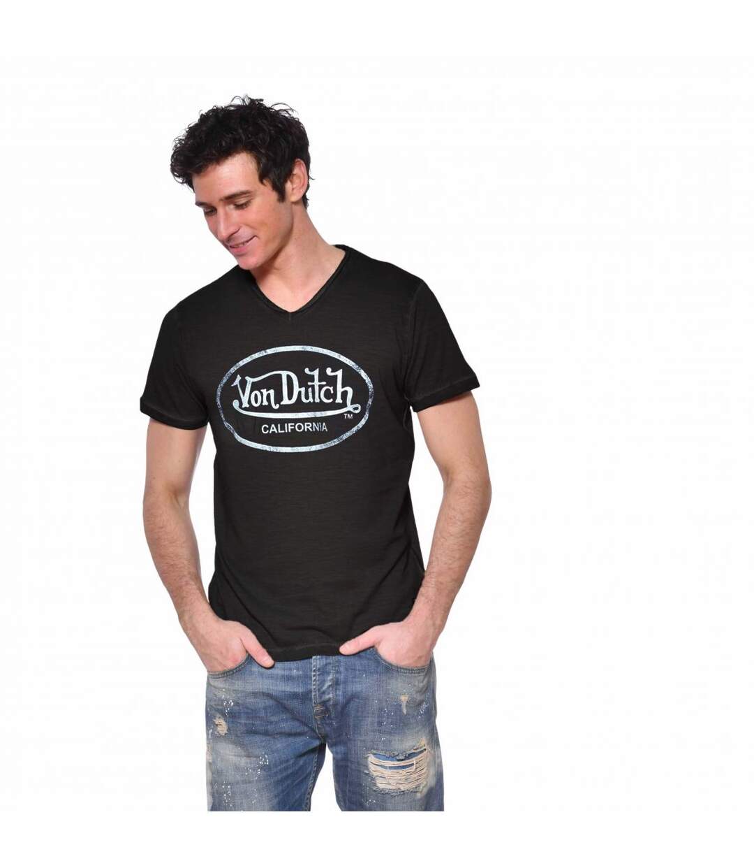 T-shirt Von Dutch Slim Fit Col V homme Ron