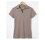 Polo Mayflower Dagan1 en coton beige : le style col V avec poche poitrine boutonnée-2