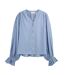 Blouse fluide bleu femme teddy smith swan-1