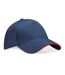 Beechfield Unisex Ultimate 5 Panel Contrast Baseball Cap With Sandwich Peak (Pack of 2) (French Navy/ Classic Red)