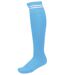 chaussettes sport - PA015 - bleu ciel rayure blanche-1