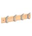 Patère 4 Tiges Effet Bois Ziny 45cm Naturel & Argent-1