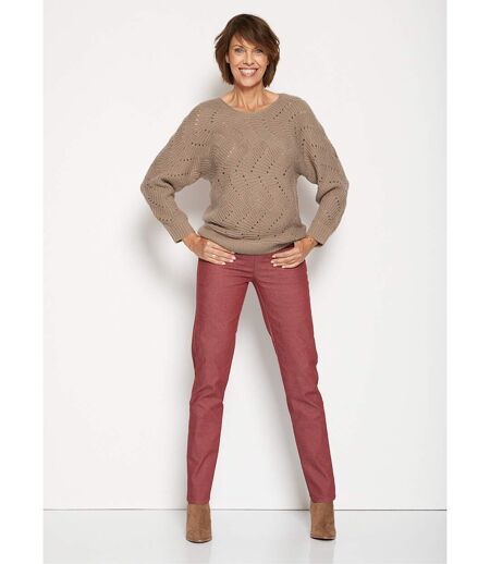 Pull manches chauve-souris maille fantaisie