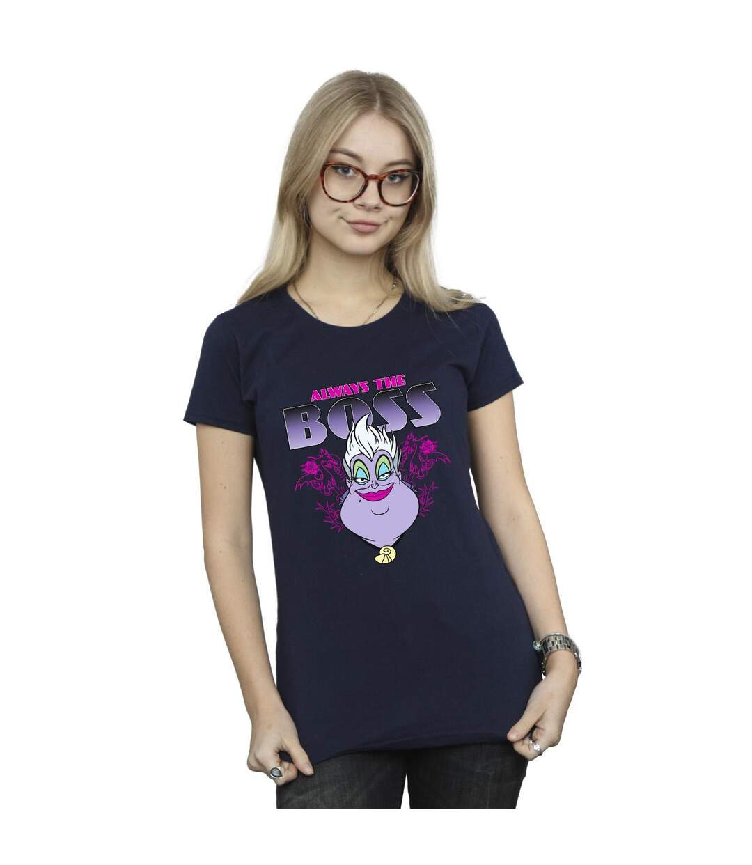 Disney T-shirt en coton Femme/Ladies The Little Mermaid Ursula Mum Is The Boss (Bleu marine) - UTBI44539-2