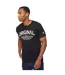 Mens Vintarge T-shirt Black Crosshatch-4