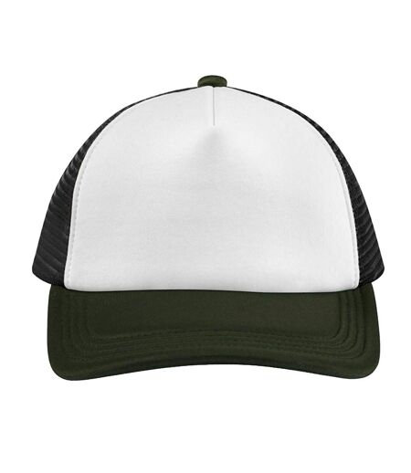 Casquette Trucker Motif/style Rétro Adulte Noir Olive Foncé Beechfield