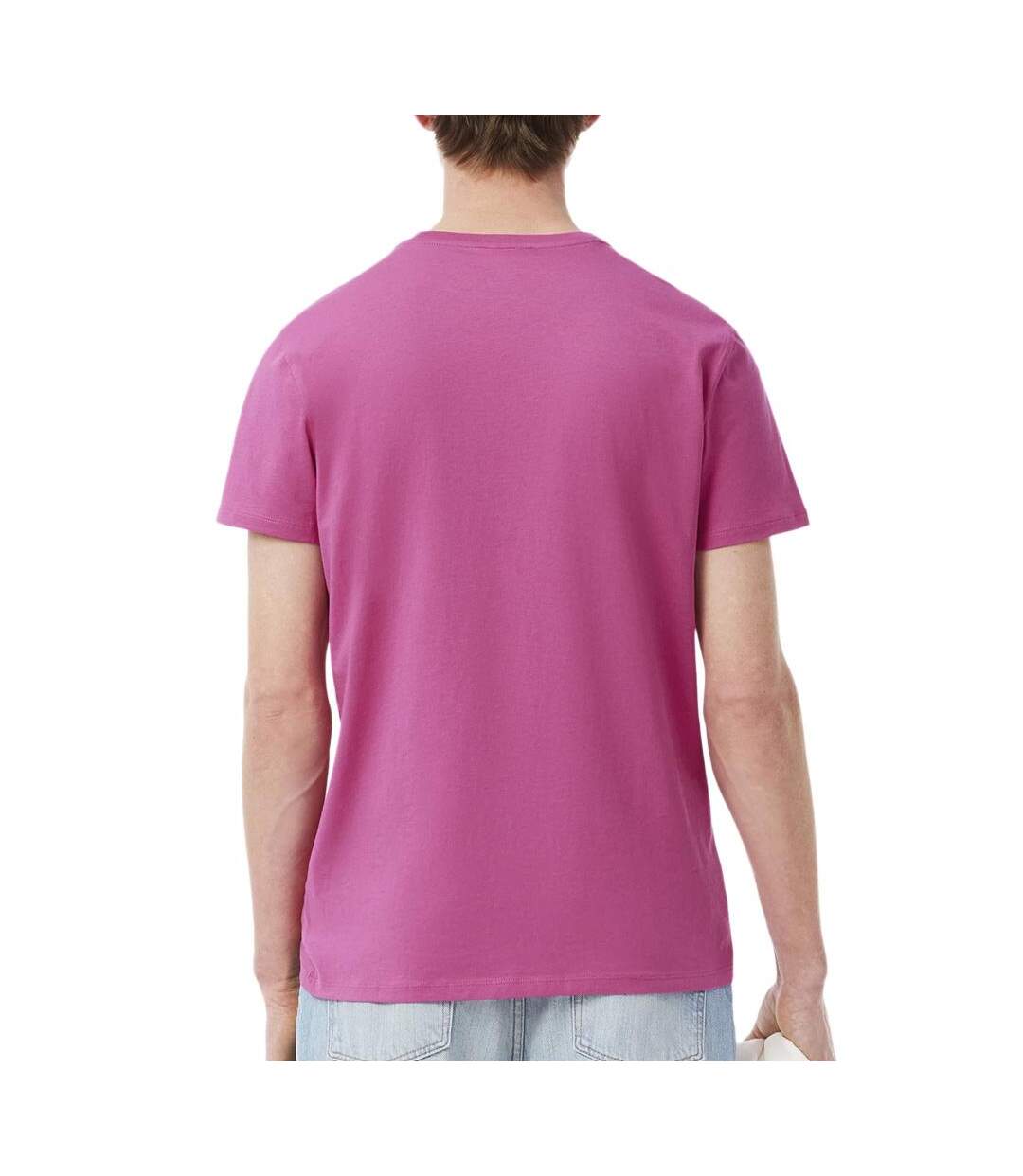 T-shirt fuchsia homme lacoste th6709-2