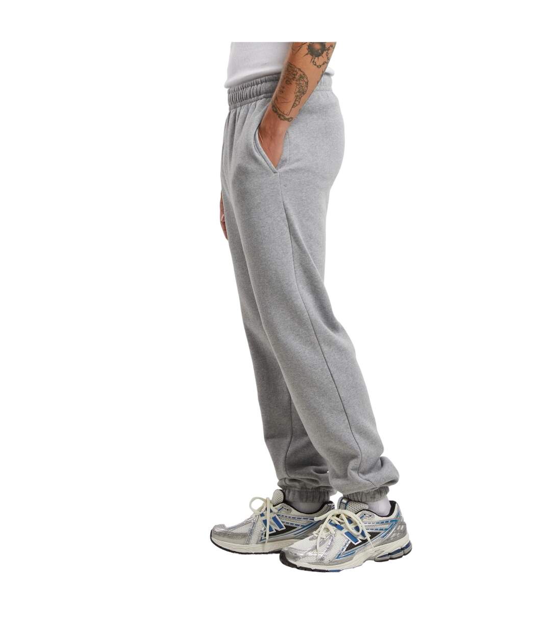 Pantalon De Jogging Basic Essential Homme Gris Chiné Urban Classics-3