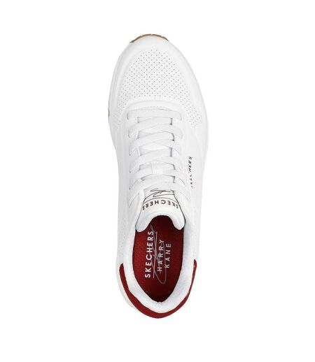 Mens Harry Kane Collab Low Cut Trainers White Burgundy Skechers
