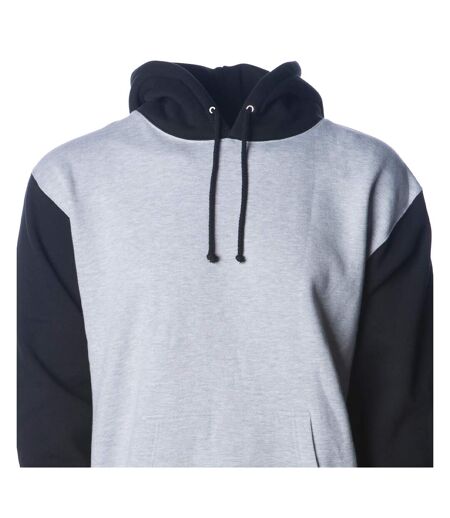 Sweat À Capuche Homme Gris Chiné Noir Independent