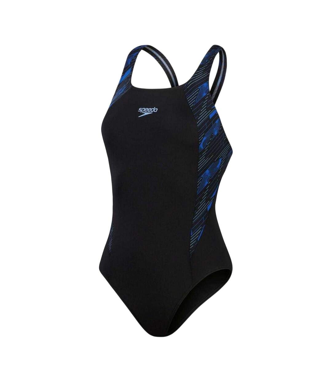 Womens/ladies Hyper Boom Muscleback One Piece Swimsuit Black Blue Speedo-2