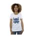Disney Femmes/Les femmes Lilo And Stitch Ohana Blue Glitch Cotton T-Shirt (Blanc) - UTBI25841-2