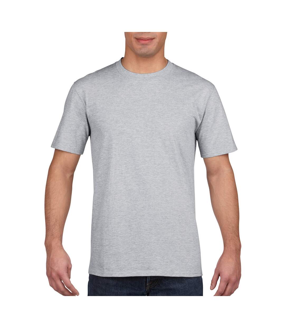Gildan Mens Premium Cotton Ring Spun Short Sleeve T-Shirt (Sport Gray (RS))