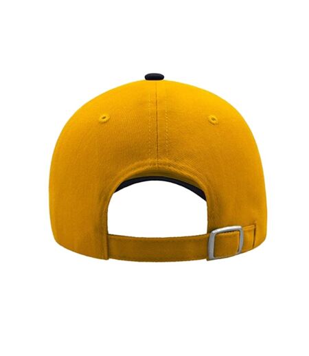 Casquette sandwich en coton épais mixte jaune / bleu marine Atlantis