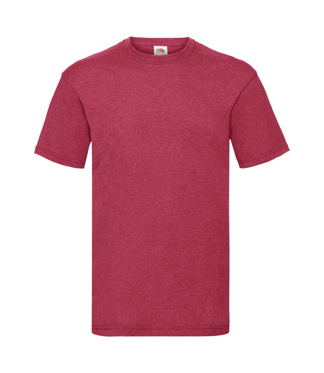 T-shirt manches courtes homme rouge chiné Fruit of the Loom