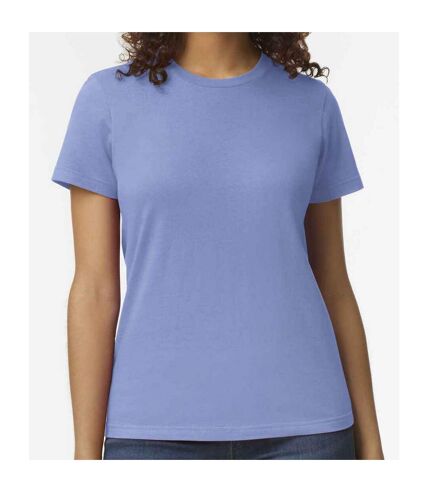 Womens/ladies soft midweight t-shirt violet Gildan