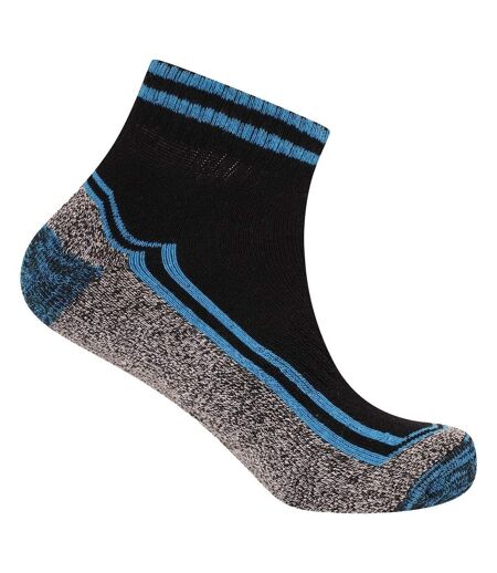 Pack Of 6  Mens Contrast Panel Bamboo Diabetic Socks  Black Multicoloured Soxy