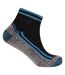 Pack Of 6  Mens Contrast Panel Bamboo Diabetic Socks  Black Multicoloured Soxy-2