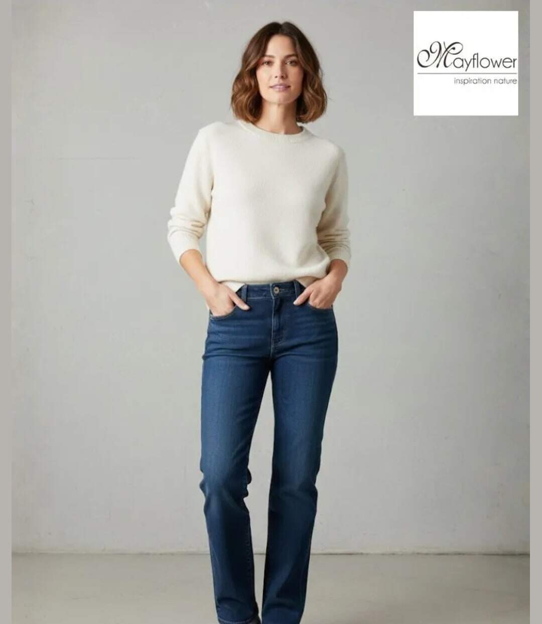 Jean Femme Confort Mayflower SOPHIA Taille Haute Extensible-2