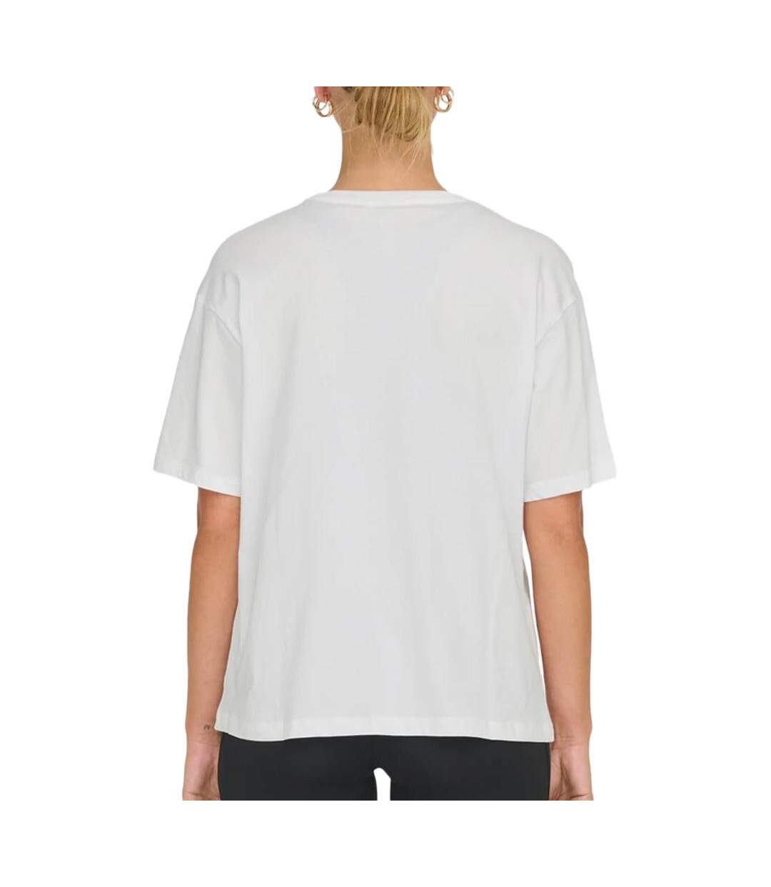 T-shirt blanc femme only space life-2