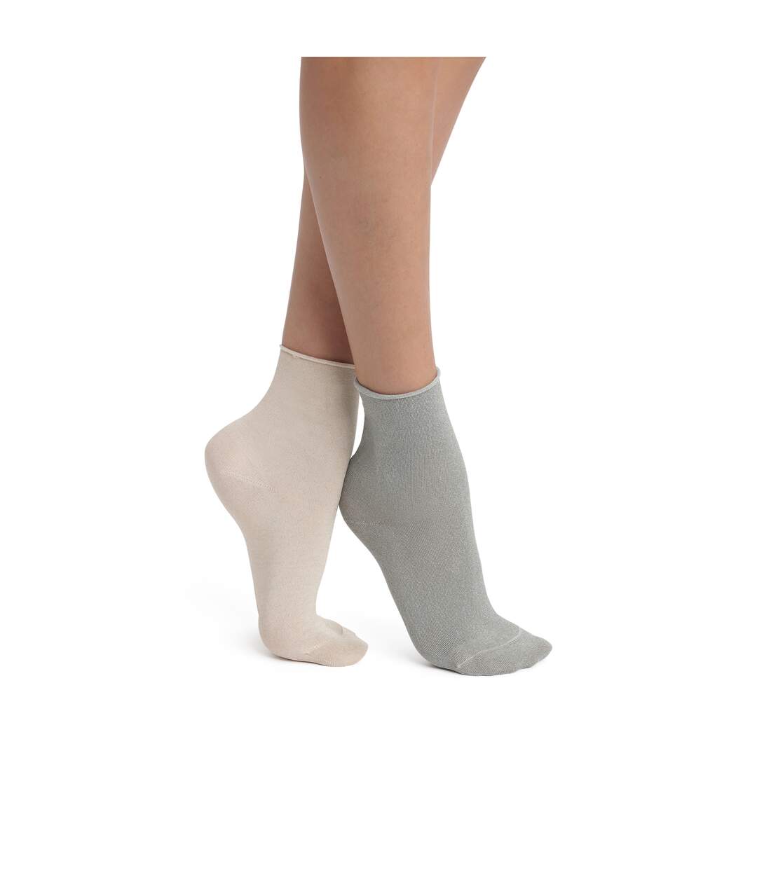 Lot de 2 paires de mi-chaussettes coton Mode-1