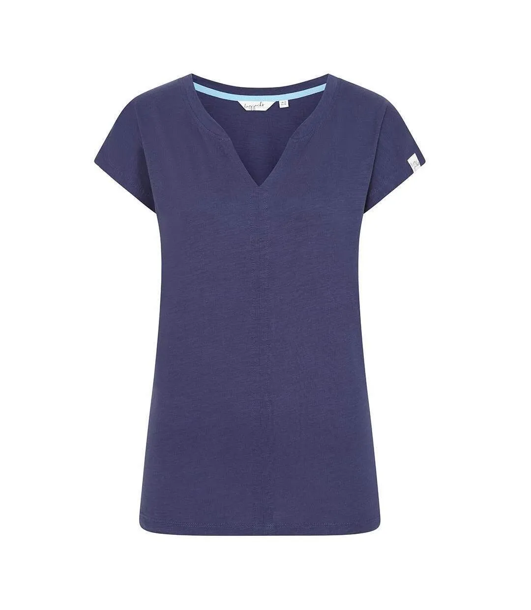 Womens/ladies V Neck T-shirt Twilight Lazy Jacks-1