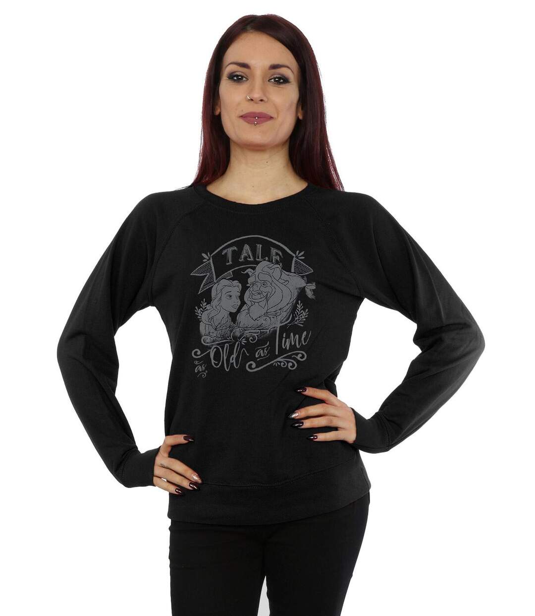 Disney - Sweat BEAUTY AND THE BEAST TALE AS OLD AS TIME - Femme (Noir) - UTBI10242-2