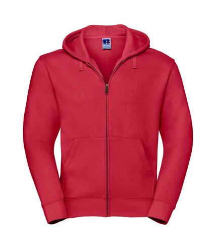 Mens authentic hooded sweatshirt classic red Russell