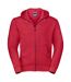 Mens authentic hooded sweatshirt classic red Russell