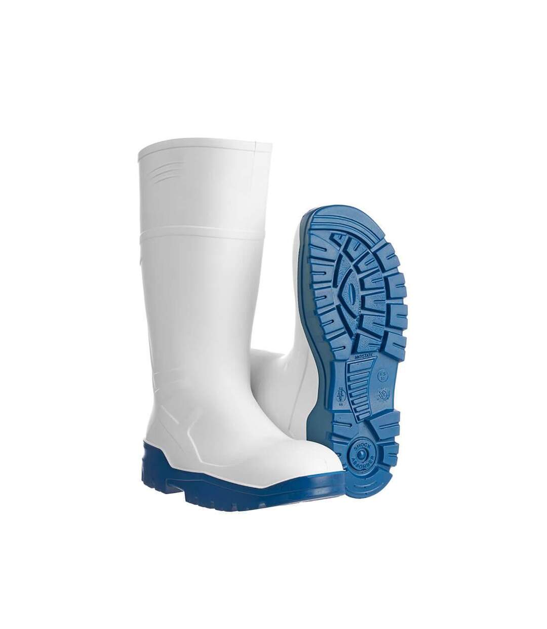 Mens pu safety wellington boots white Portwest-1