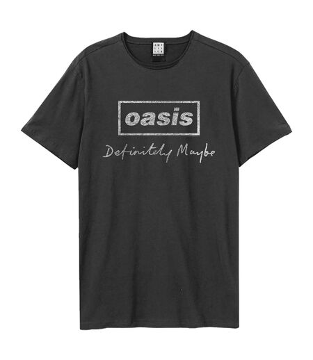 T-shirt Definitely Maybe Distressed Adulte Charbon Amplified