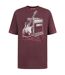 T-shirt Motif Guitare Barnsley Homme Bordeaux Chiné Duke-2