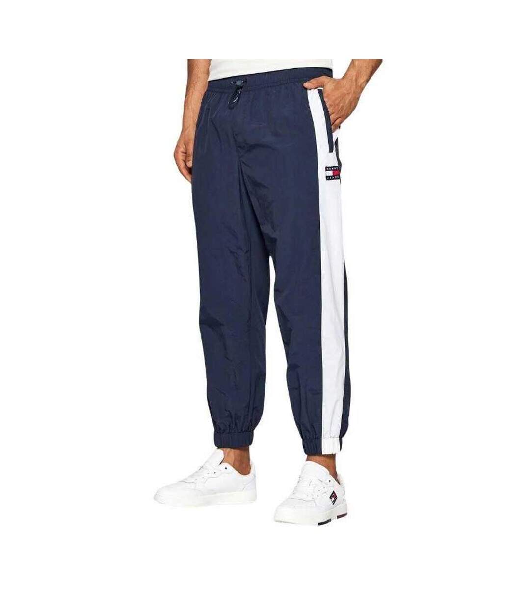 Pantalon De Jogging Motif/style Contrasté Homme Bleu Marine Blanc Rouge Tommy Jeans-1