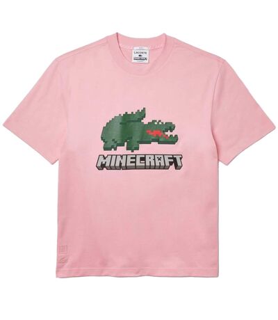 T-shirt minecraft adulte rose Lacoste
