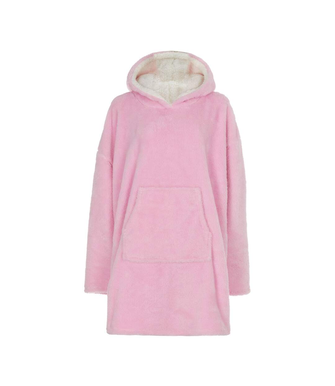 Ladies Fleece-Lined Oversized Hoodie: Snuggle Blanket with Sleeves & Pocket-1