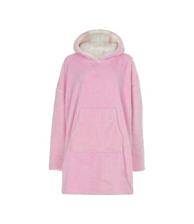 Ladies Fleece-Lined Oversized Hoodie: Snuggle Blanket with Sleeves & Pocket