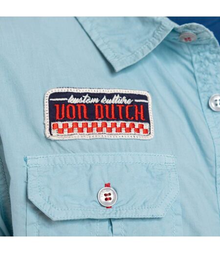 Chemise homme manches courtes en popeline patchs Tools Vondutch