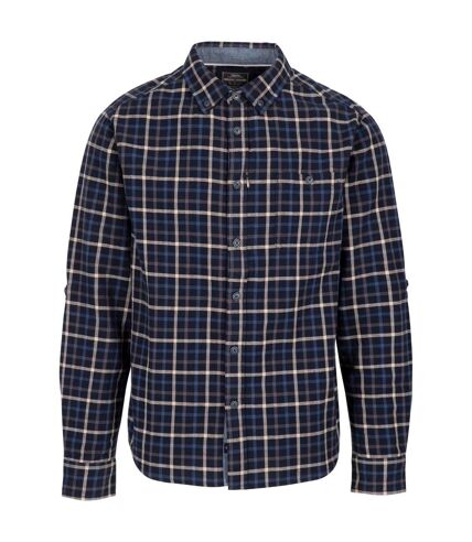 Trespass Mens Withnell Checked Cotton Shirt (Blue)