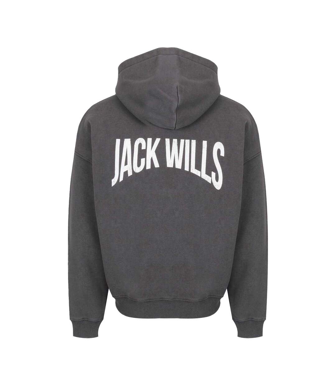 Mens Oversized Full Zip Hoodie Forged Iron Jack Wills-2