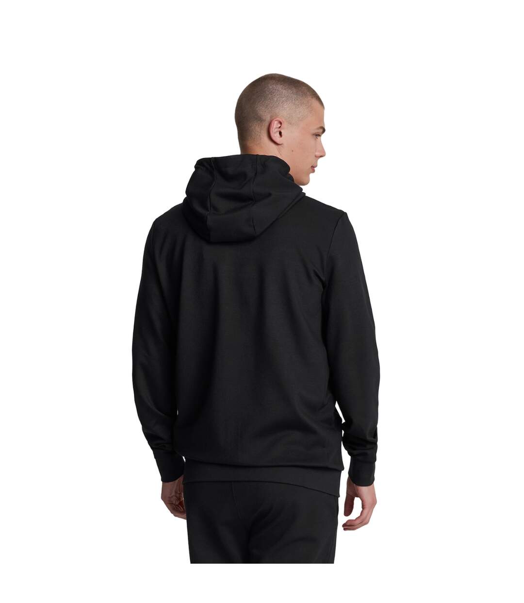 Mens sports full zip hoodie jet black Lyle & Scott